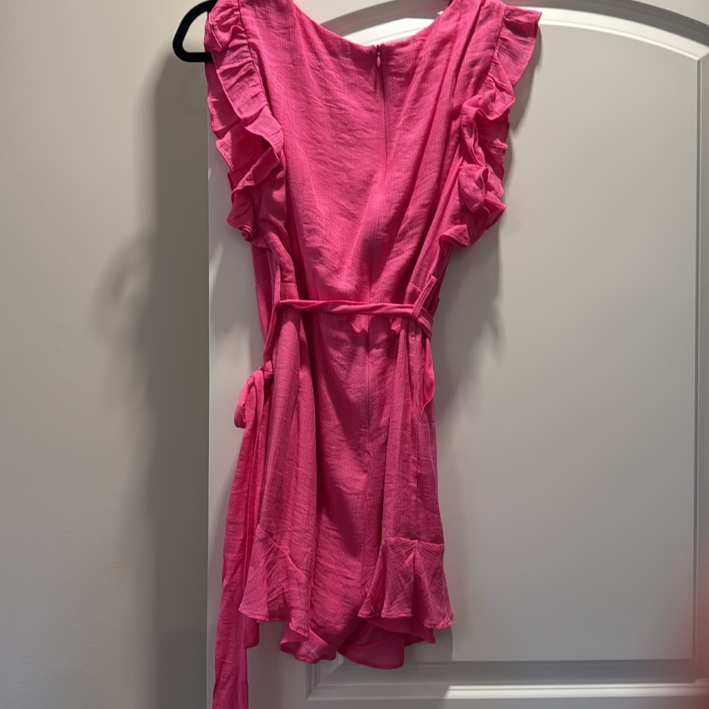 EE:some Bright pink  romper NWT size L